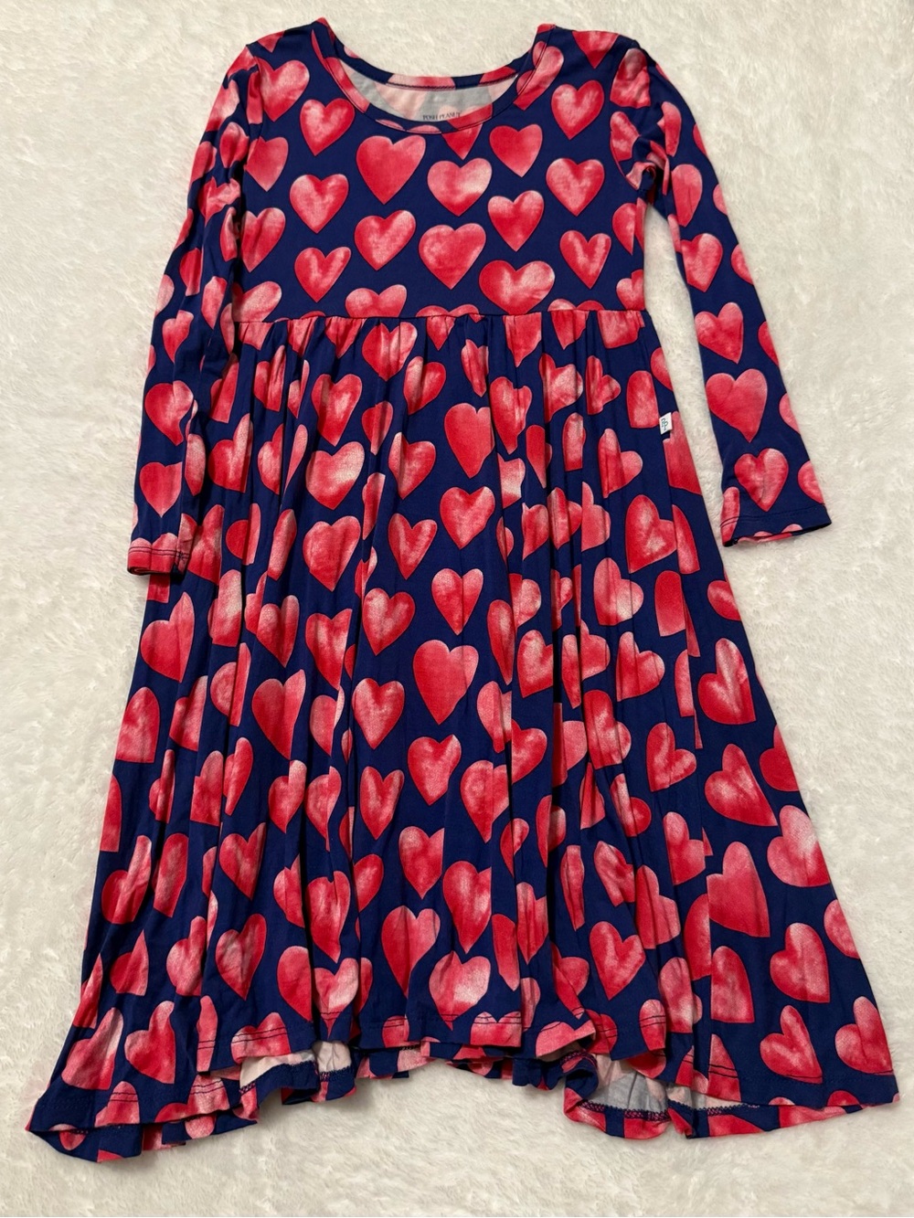 Posh Peanut Hearts Long Sleeve Dress
